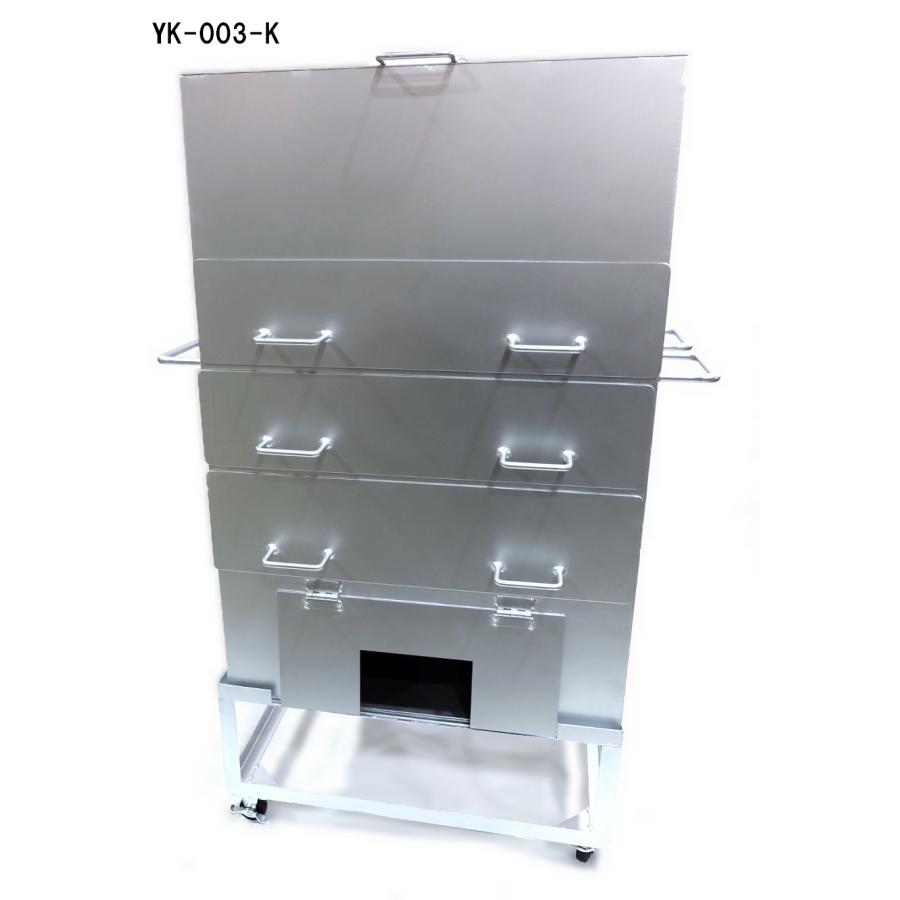 焼き芋機 3段式 架台付 LPガスコンロ付 保温庫付【個人宅配送不可