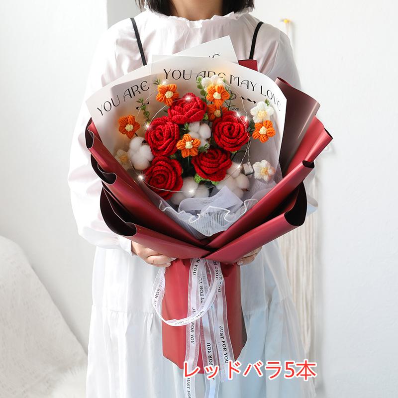 花束 在庫整理セール ハンドメイド 手編みブーケ プレゼント お得 31本