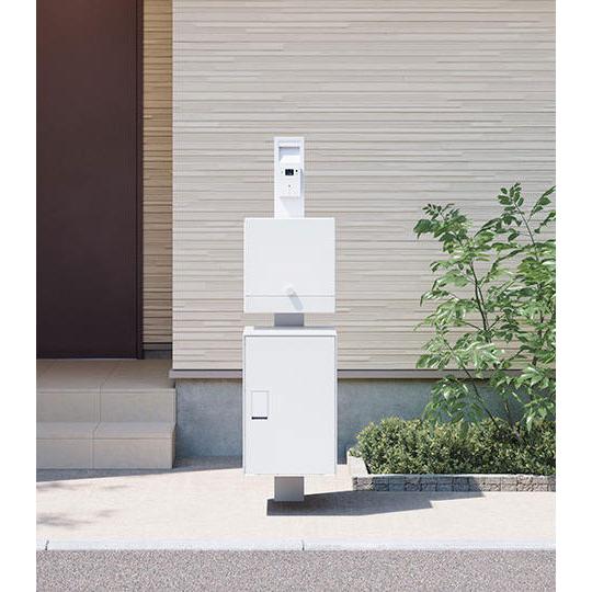 無料☆特典付】 門柱ユニット Nasta Box LIGHT 宅配ボックス：Mサイズ