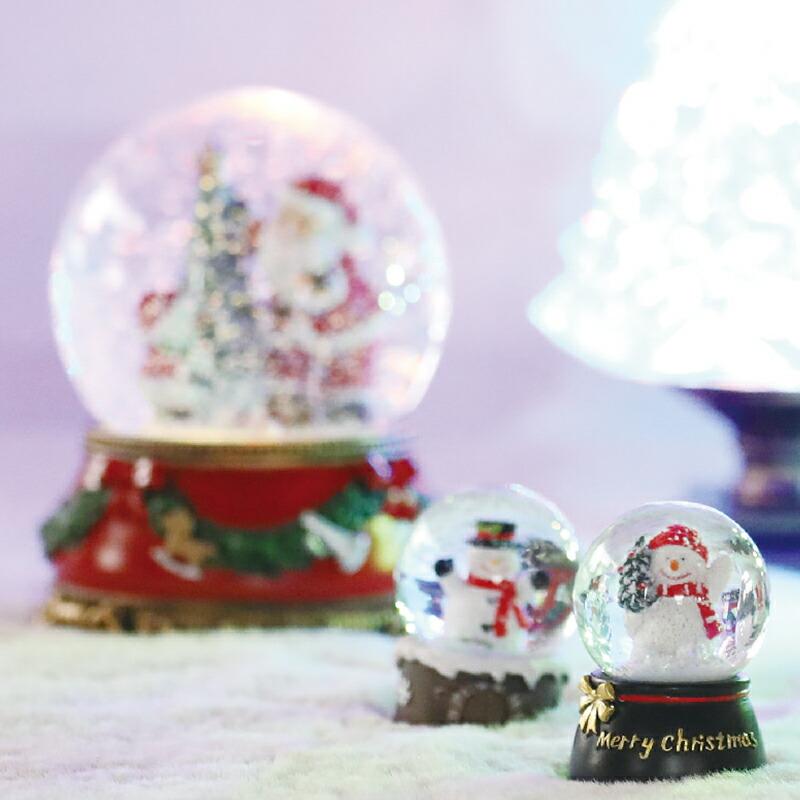丸和貿易 スノードーム オルゴール オーナメント ライト 電池式