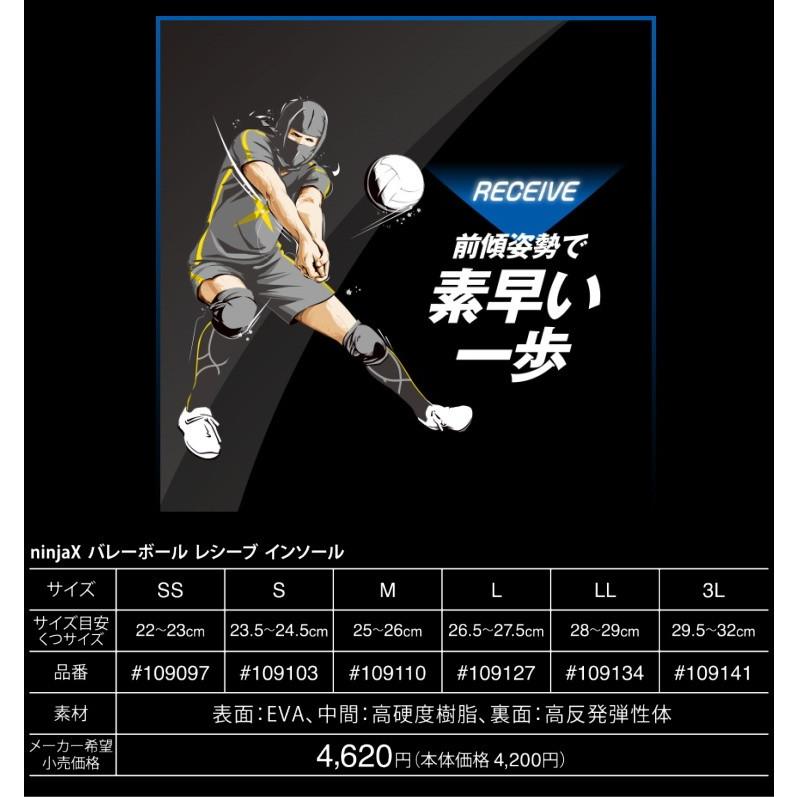 D&M D&M ninjaX バレーボール インソール レシーブ用 ニンジャクロス