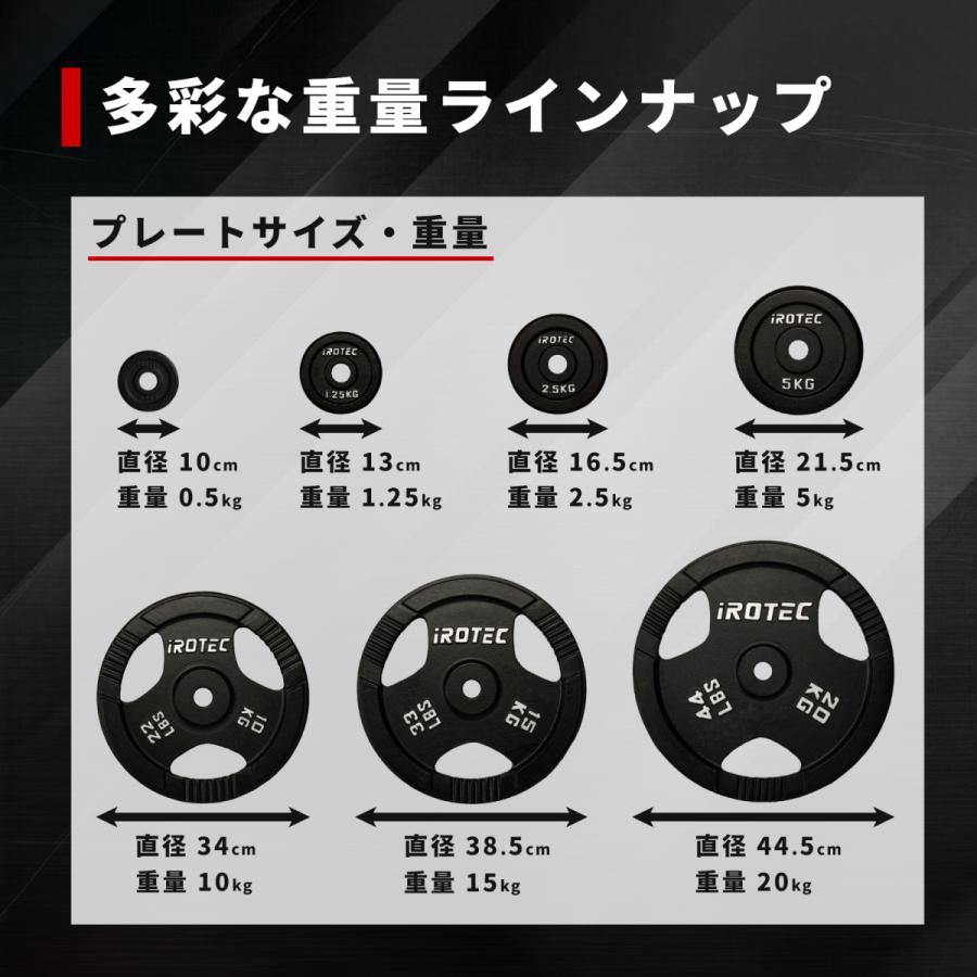 IROTEC（アイロテック） バーベル プレート アイアンプレート5KG [4枚