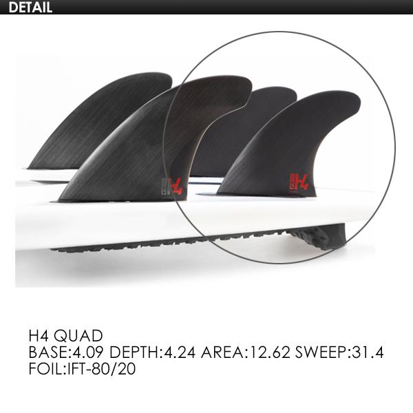 FCS2 エフシーエス フィン クアッド リア スイス製/FCSII H4 QUAD REAR