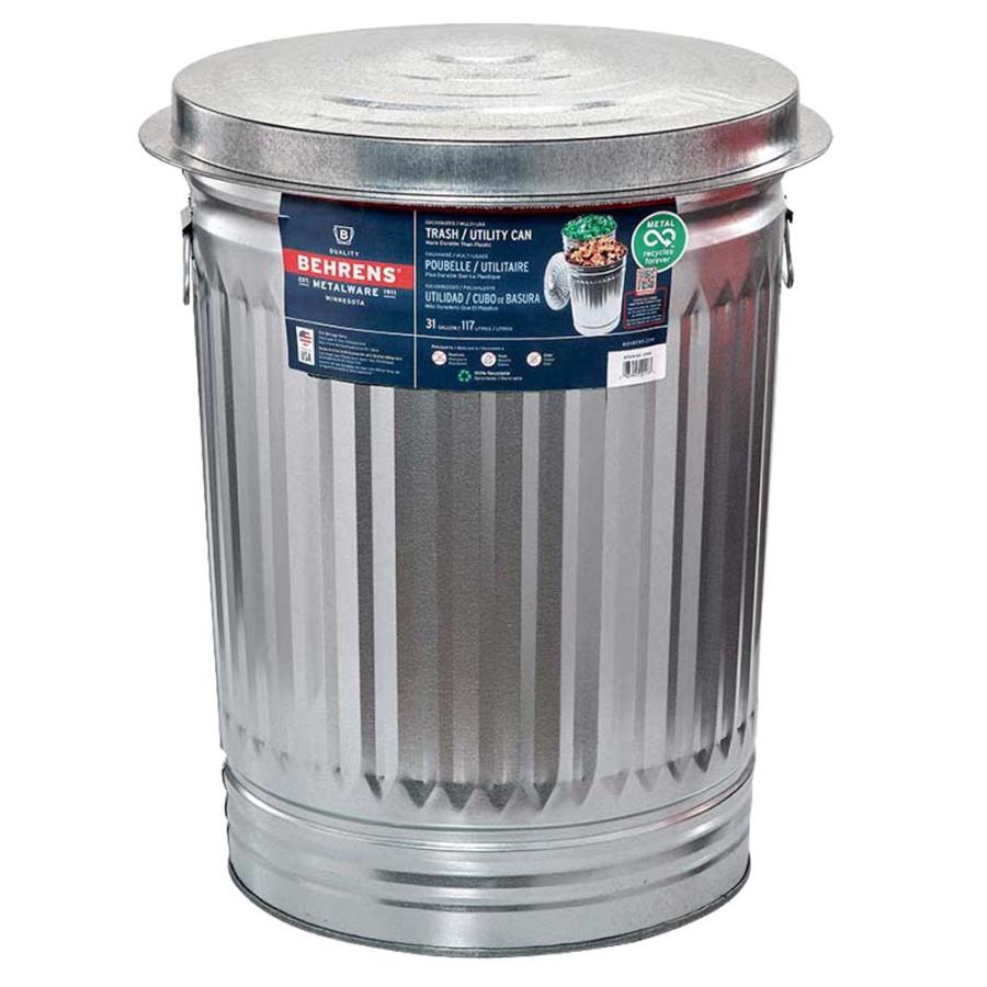 BEHRENS【ベーレンス】31ガロンダストボックス（ふた付き）ゴミ箱