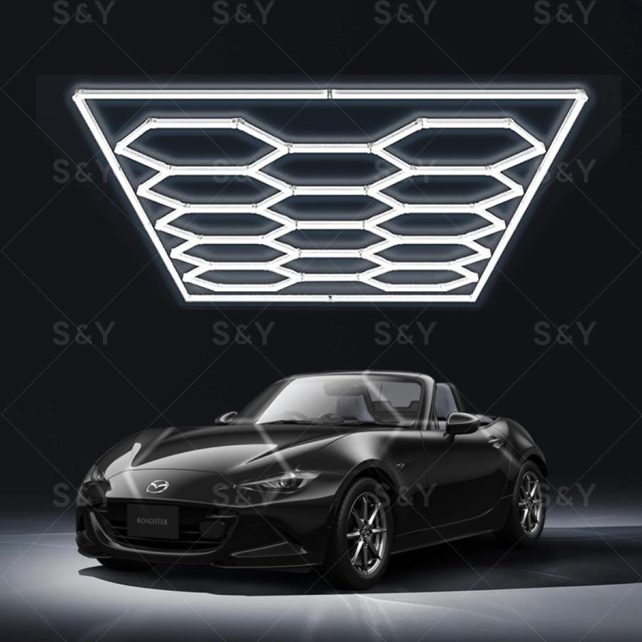 六角形ガレージライト 14個六角形ライト ハニカムライト 672W ガレージ