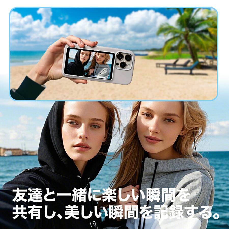 iPhone、アンドロイド背面カメラ自撮りモニター、Vlogモニター、スマホ