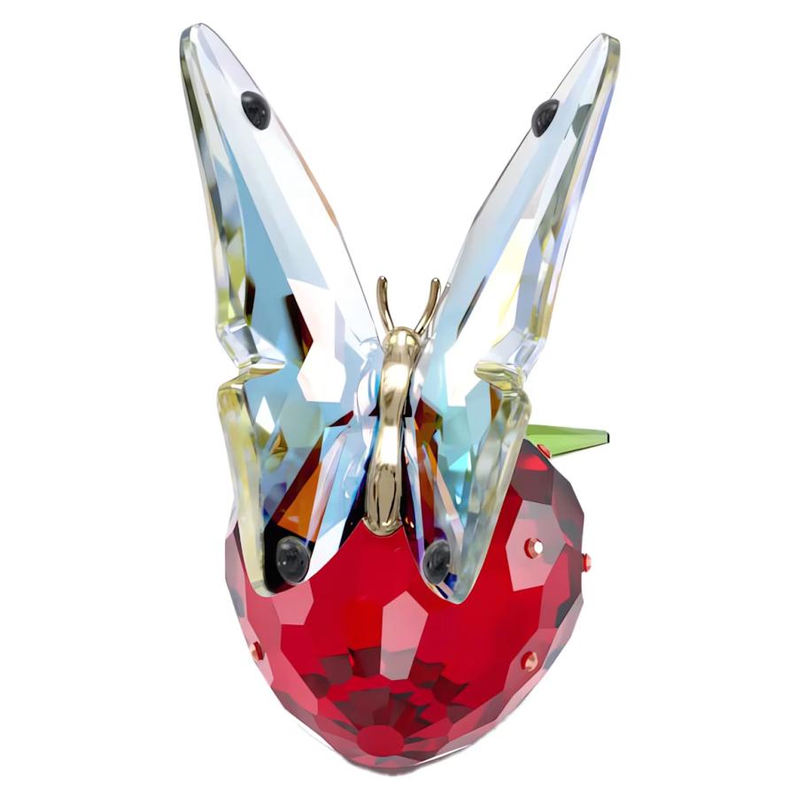SWAROVSKI（スワロフスキー） クリスタル 置物 蝶 イチゴ Idyllia