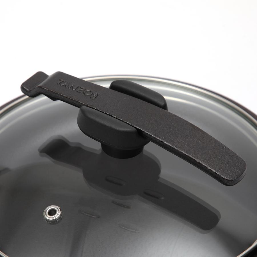 ヤマコー TANZO5 20cm ガラス蓋セット たん造 鉄フライパン20cm タン