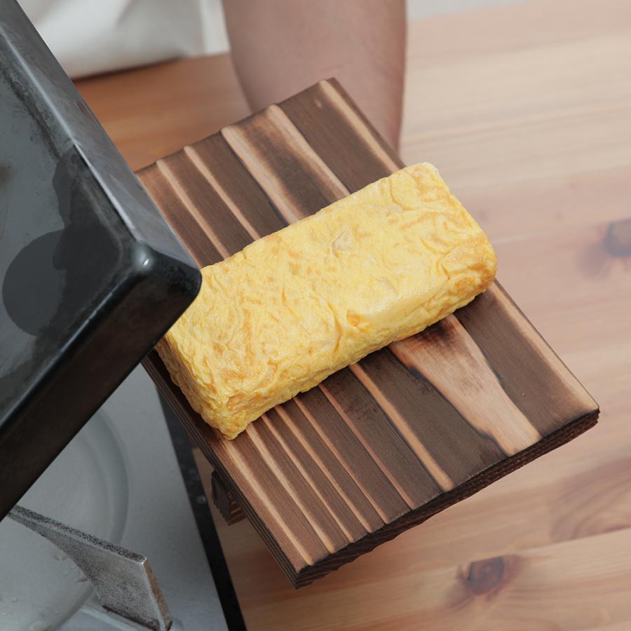 たまご焼き器用 焼杉 木蓋 角型 小 18.5cm×14.5cm 単品 卵焼き器 玉子