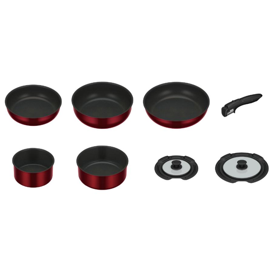 THERMOS（サーモス） 取っ手のとれるフライパン8点セットDA IH・ガス