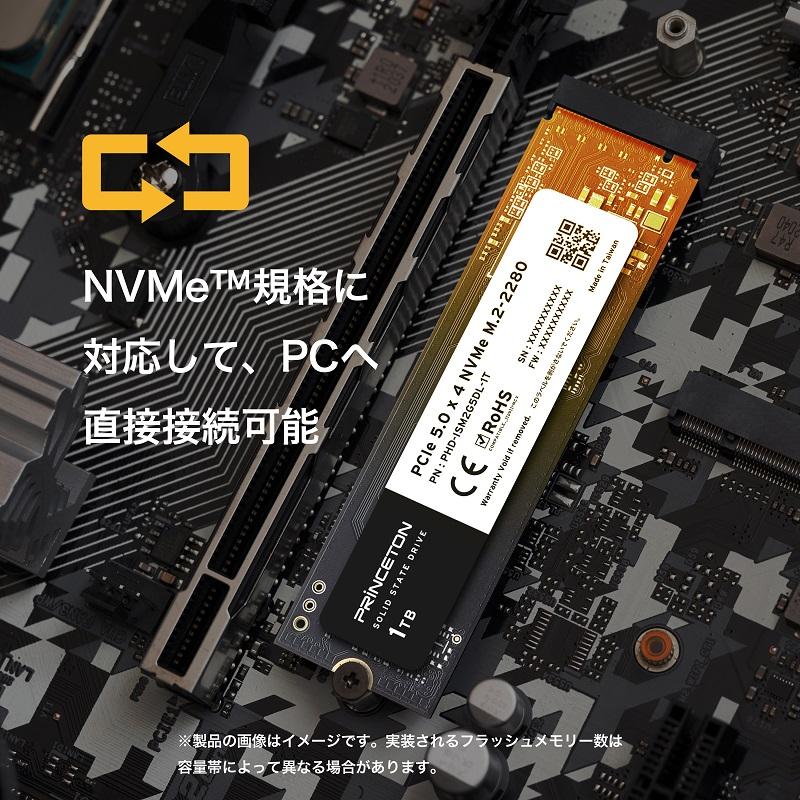 PRINCETON（プリンストン） 内蔵SSD 1TB PCIe 5.0x4 NVMe M.2 2280