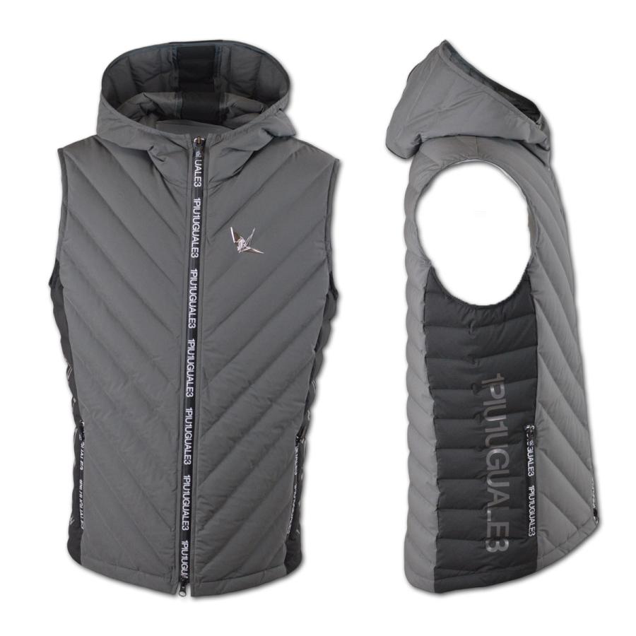 1PIU1UGUALE3 GOLF ダウンベスト メンズ ウノピュウノウグァーレトレ