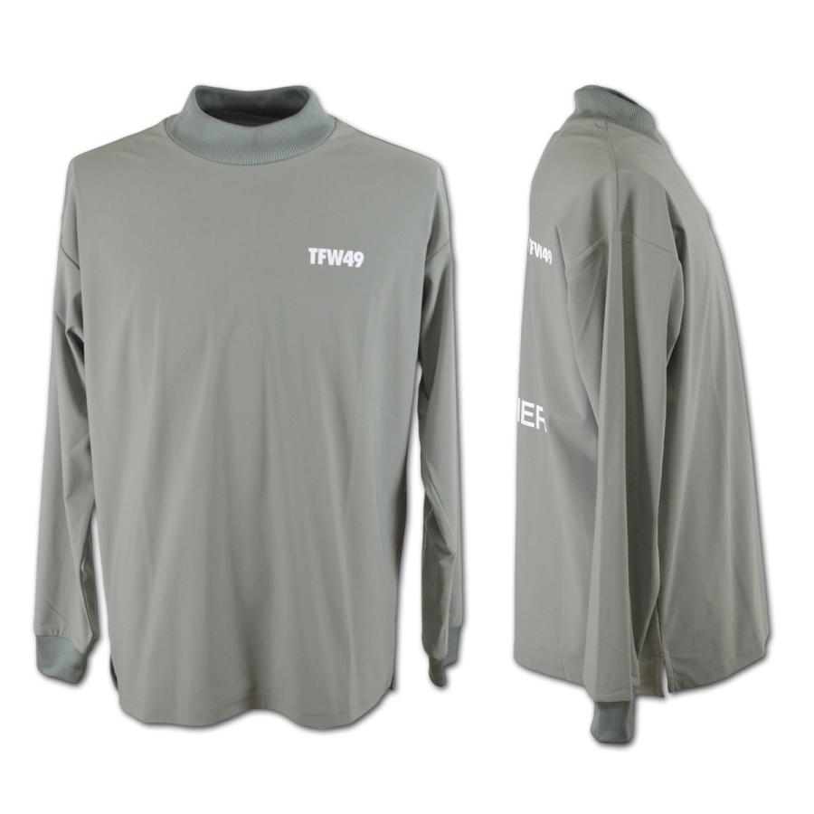 TFW49 長袖ハイネックシャツ ゴルフウェア メンズ 秋冬用 白 グリーン