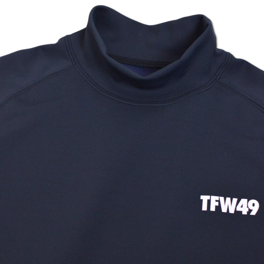 TFW49 長袖ハイネックシャツ ゴルフウェア メンズ 秋冬用 白 黒 紺 M L