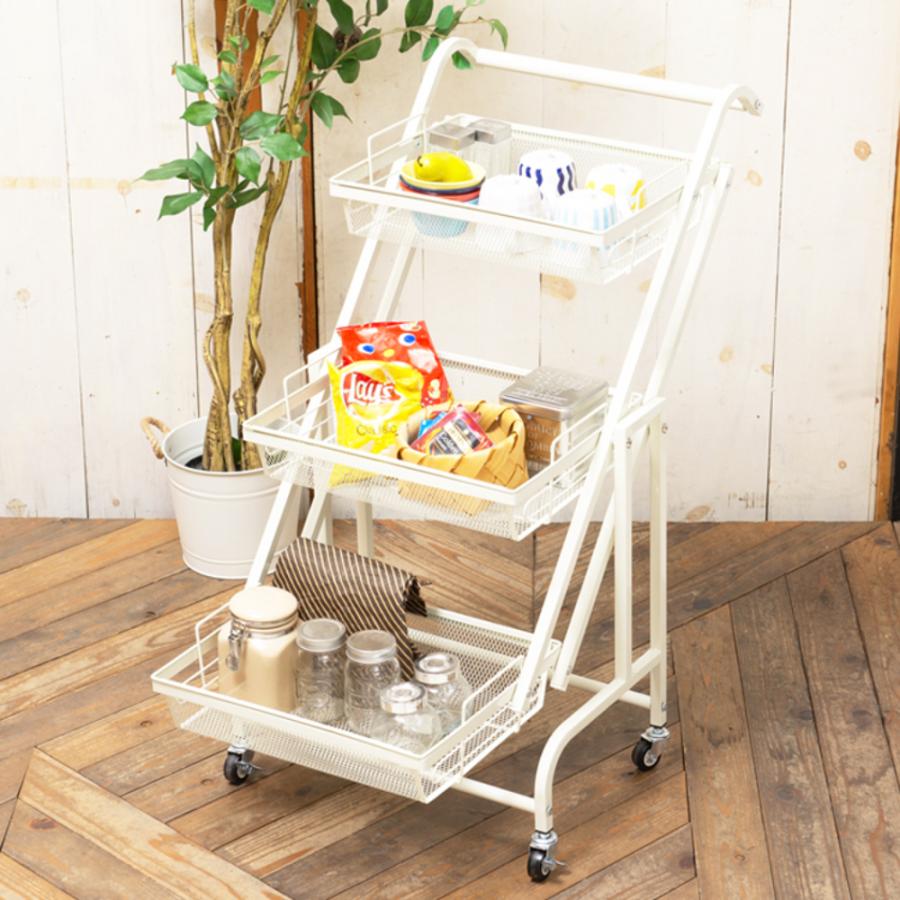 マルチワゴン ROBUST NK-380 収納 ラック キッチンワゴン 永井興産