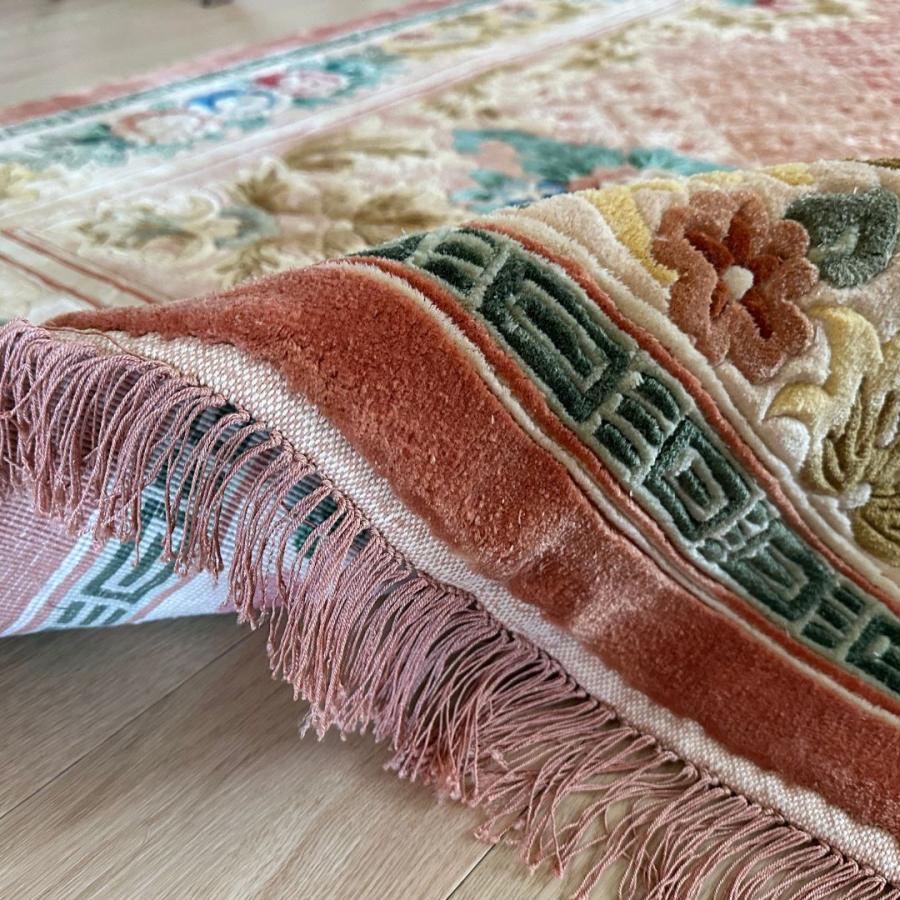 緞通ラグ カーペット シルクカーペット6畳 絨毯 じゅうたん ラグ6畳