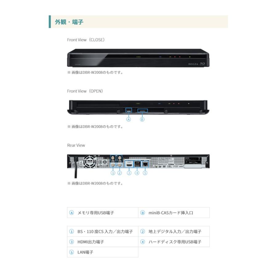 REGZA（レグザ） 東芝 DBR-W1008 レグザブルーレイ REGZA 2番組同時