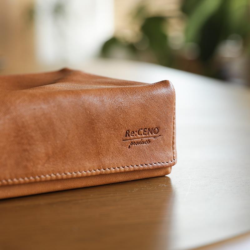 レザー ティッシュケース ティッシュボックス 牛革 蓋付き 北欧