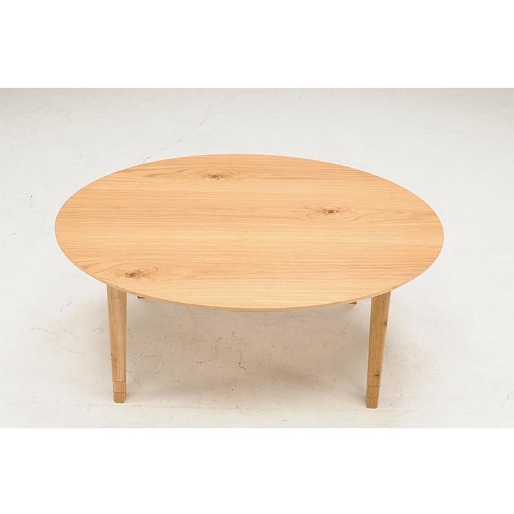 こたつテーブル 楕円形 幅105×奥行80cm 天然木 こたつ机 高級感 3段階