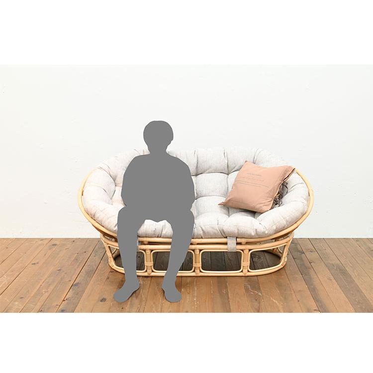 ラタンチェア 2人掛け 幅160cm ラタンソファ 完成品 二人用 2P チェア