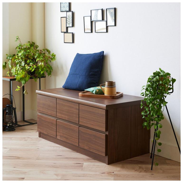 日本製 完成品 ローチェスト 2段 テレビ台 TV台 小物 衣類 収納 角丸