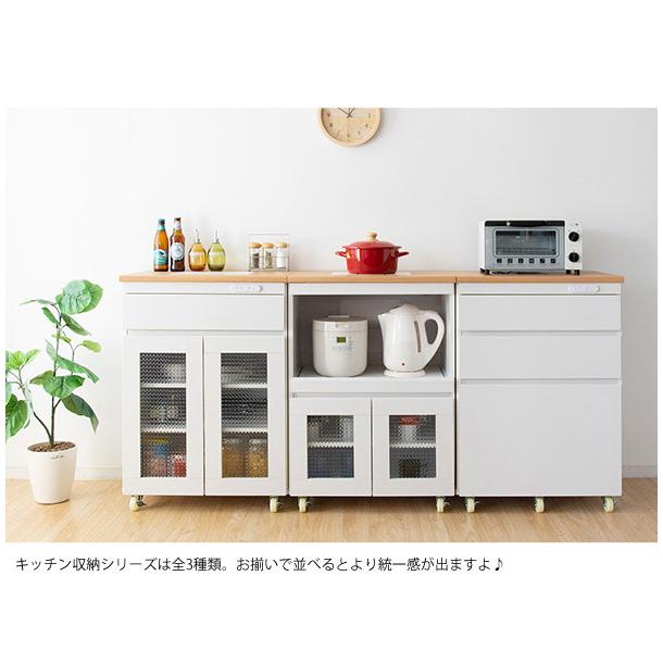 キッチンキャビネット キャスター付き キッチンラック Semplice