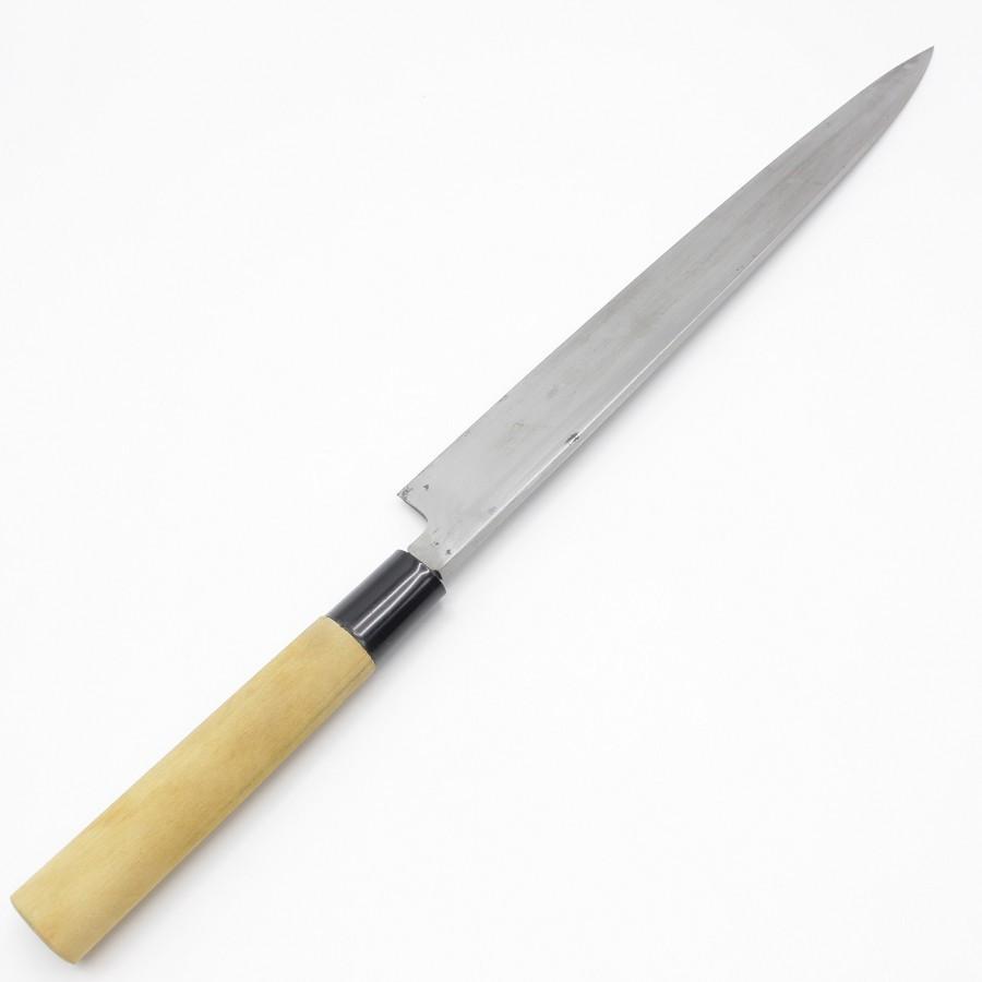 紋三郎 柳包丁 九寸 栗型柄 刃渡り約270mm 和包丁 柳刃 : リファン