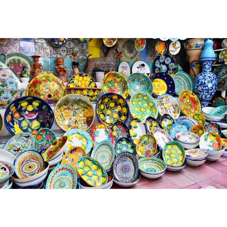 イタリア雑貨 飾り皿 ヴィエトリ焼き お土産 セラミック 陶器