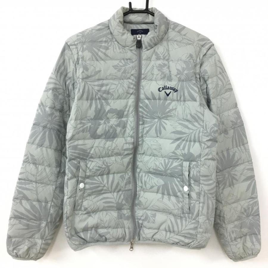 Callaway（キャロウェイ） 2WAYダウンジャケット ライトグレー 花柄