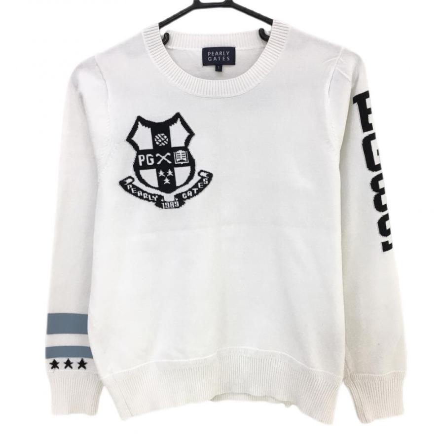 PEARLY GATES（パーリーゲイツ） セーター 白×黒 サマーニット 星
