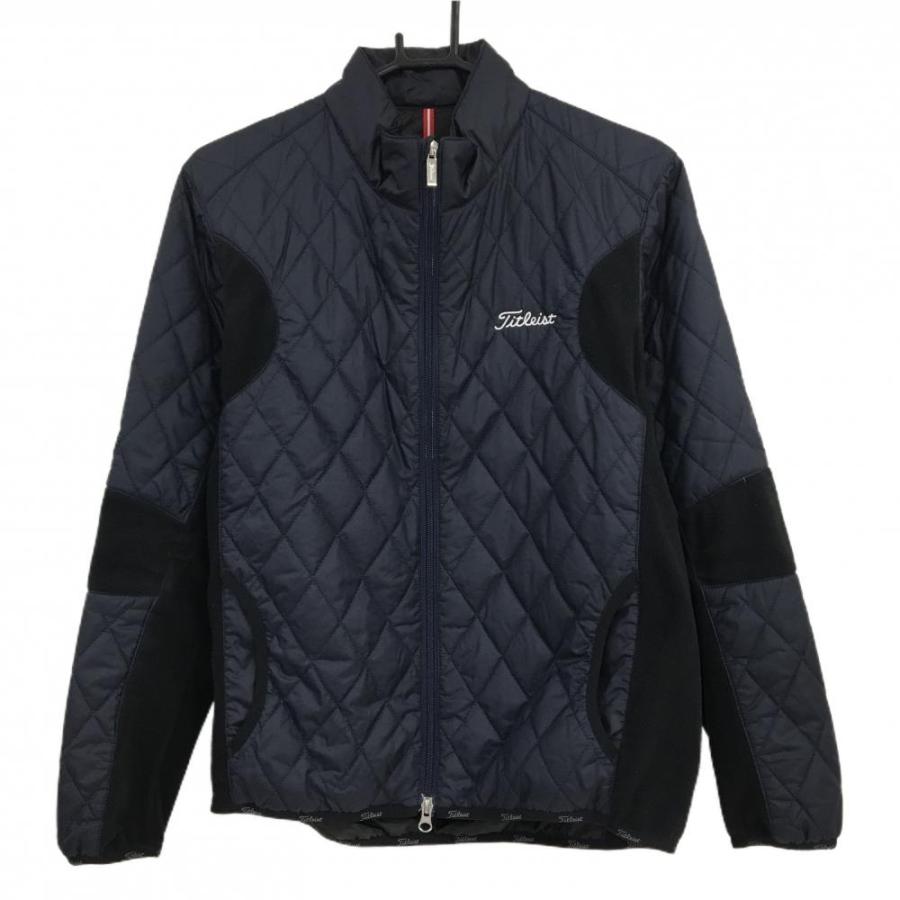 Titleist（タイトリスト） 中綿ジャケット ネイビー×黒 サイドフリース