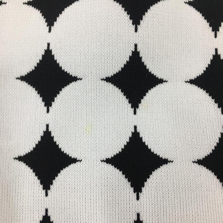 archivio（アルチビオ） ニットスカート 白×黒 ドット ストレッチ