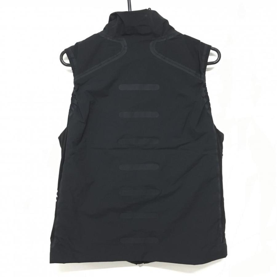 美品】パーリーゲイツ エアーダウンベスト 黒 サイドロゴ レディース 1