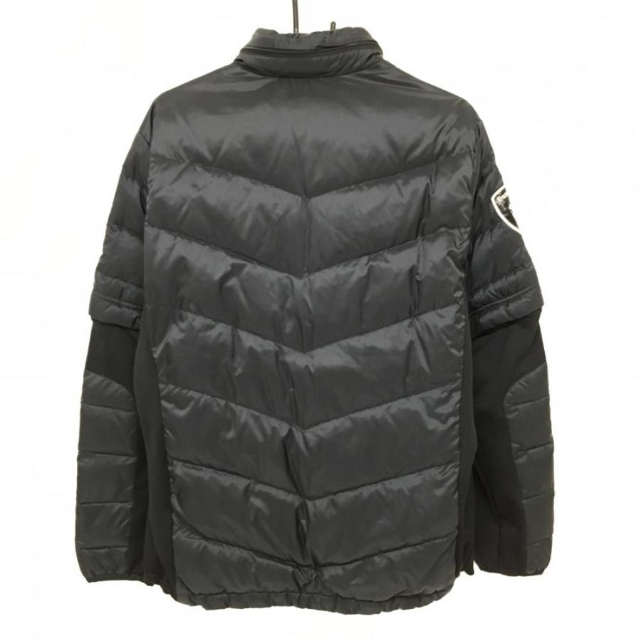 ダンスウィズドラゴン 2WAYダウンジャケット 黒×シルバー サイド