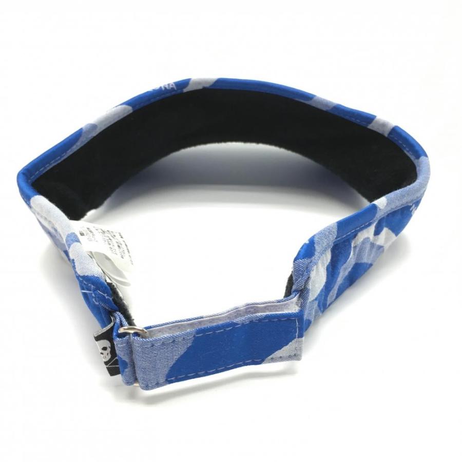 MARK&LONA（マークアンドロナ） サンバイザー ブルー×白 迷彩 カモフラ