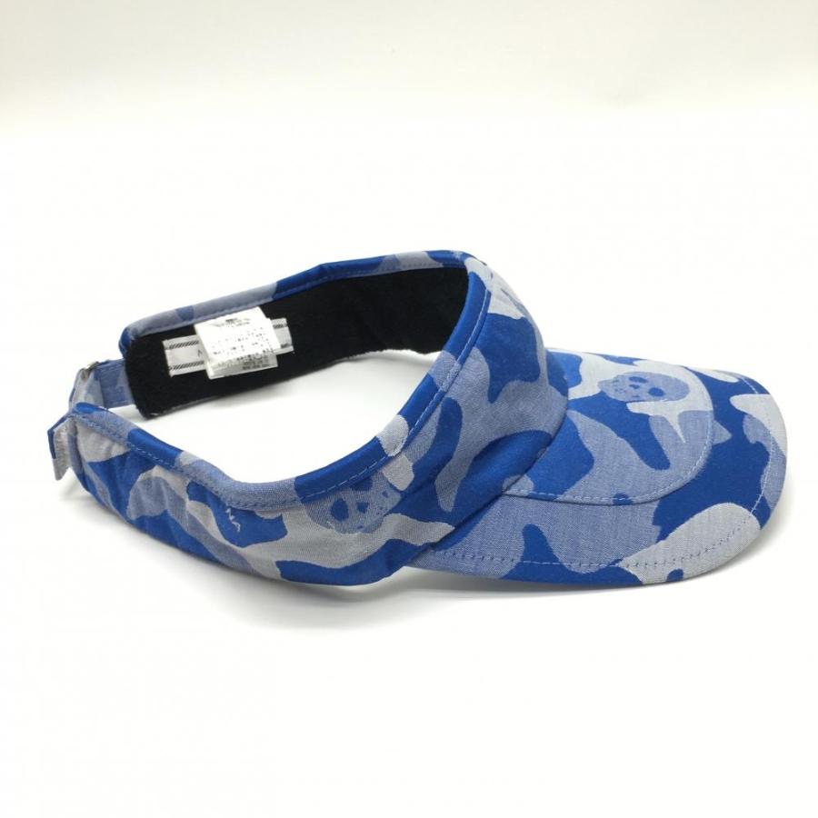 MARK&LONA（マークアンドロナ） サンバイザー ブルー×白 迷彩 カモフラ