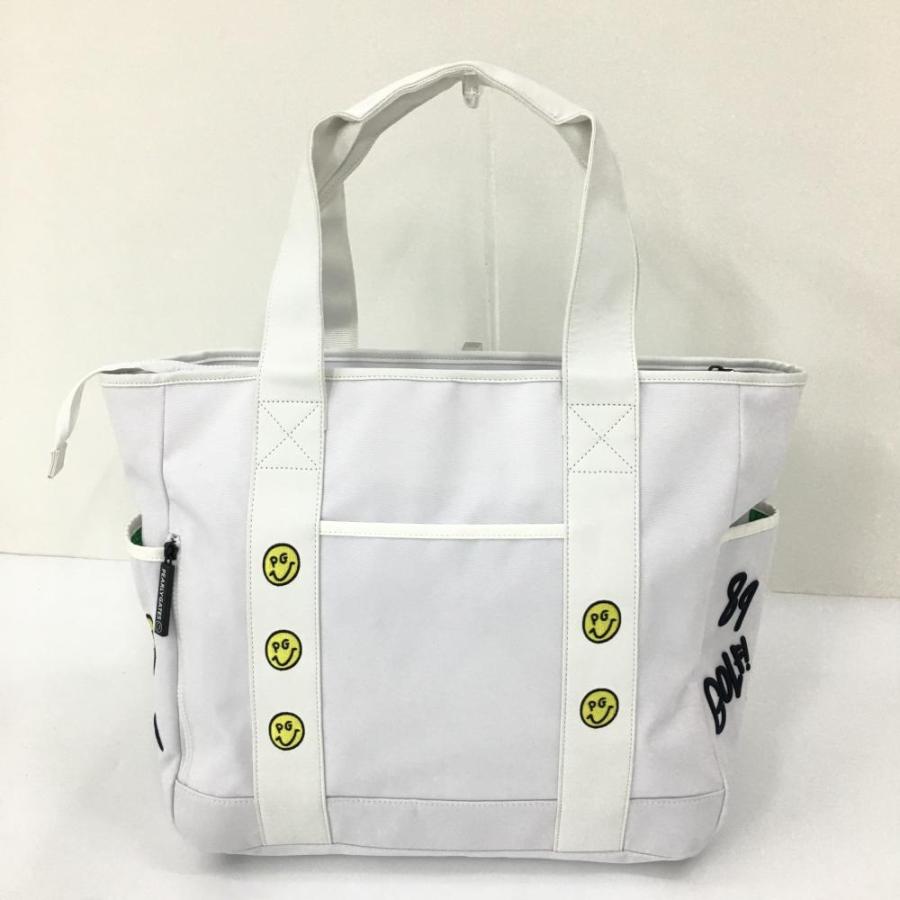 PEARLY GATES（パーリーゲイツ） ロッカーバッグ 白×イエロー ニコ