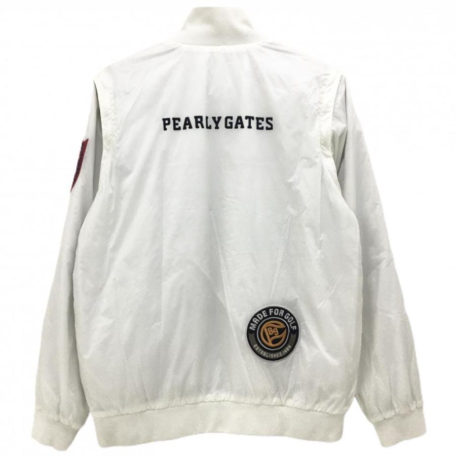 パーリーゲイツ 4WAY中綿リバーシブルジャケット 白 裏グレー ナイロン