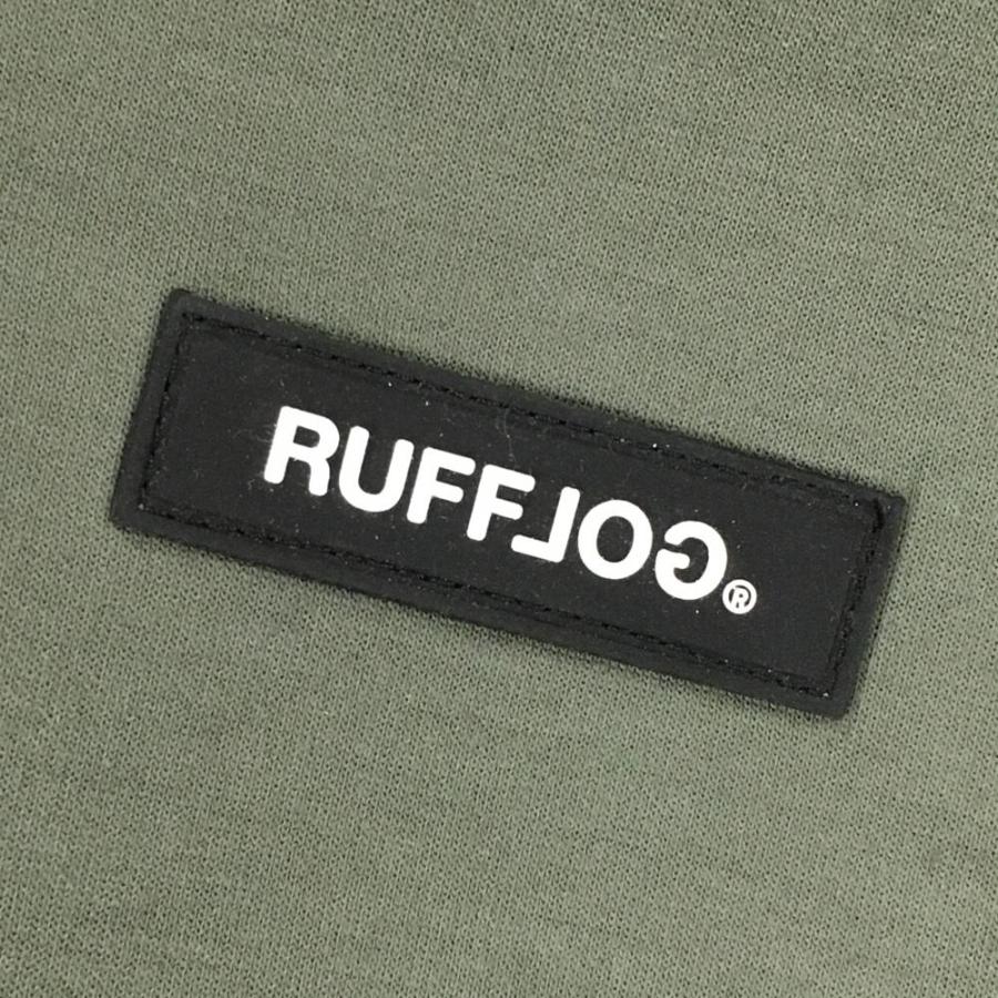 RUFFLOG（ラフロッグ） 【美品】ラフロッグ ジップパーカー カーキ×白