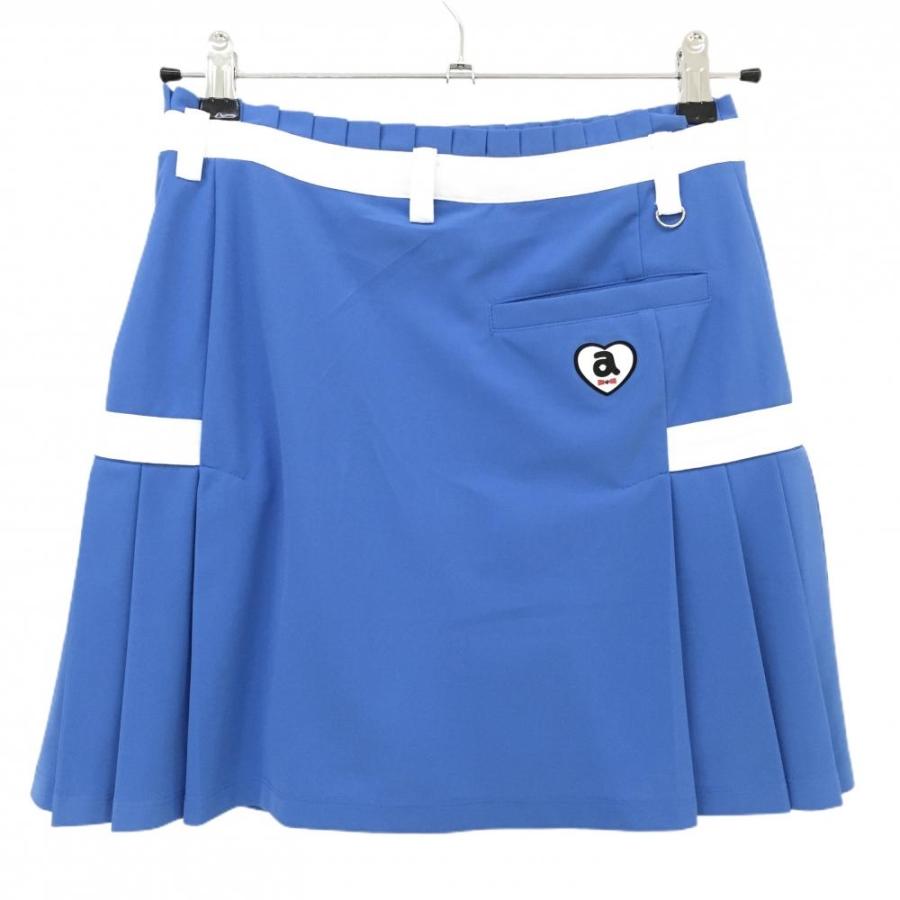 archivio（アルチビオ） スカート ライトブルー×白 サイドプリーツ