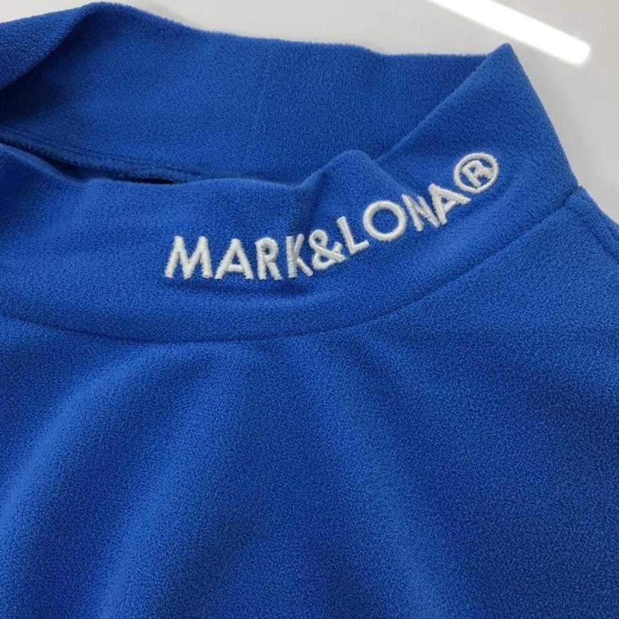 MARK&LONA（マークアンドロナ） 半袖ハイネックシャツ ブルー メンズ