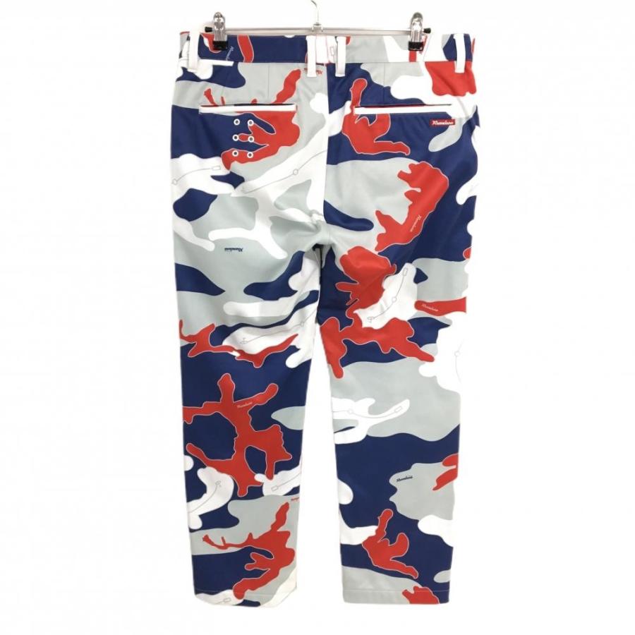 Russeluno（ラッセルノ） パンツ グレー×レッド カモフラ ルチャマスク