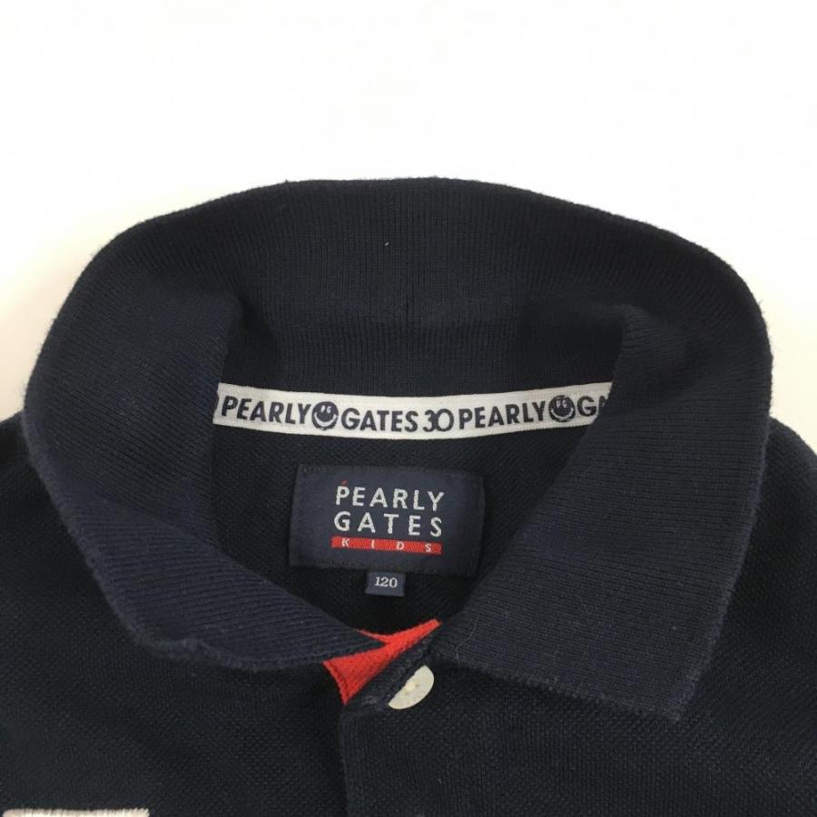 PEARLY GATES（パーリーゲイツ） 半袖ポロシャツ ネイビー×白 30周年