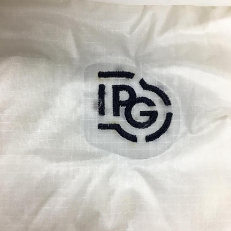 PEARLY GATES（パーリーゲイツ） ダウンベスト 白 ロゴ総柄ネイビー