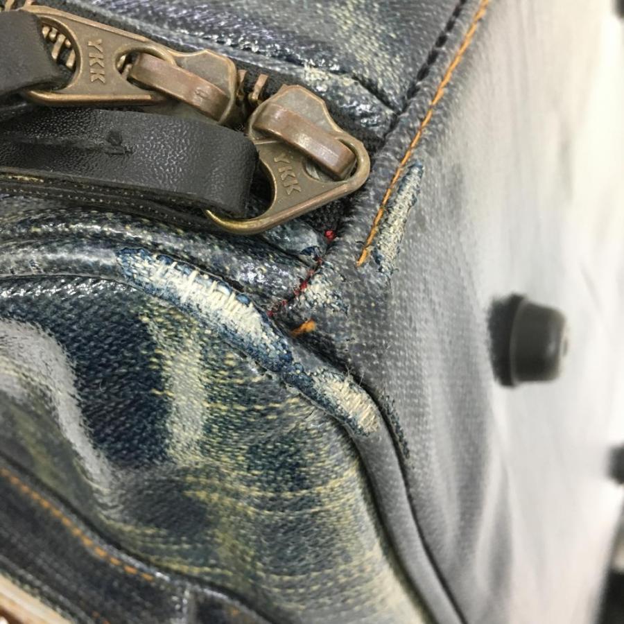 エドウィン 2WAYビッグボストンバッグ ネイビー系 デニム柄プリント