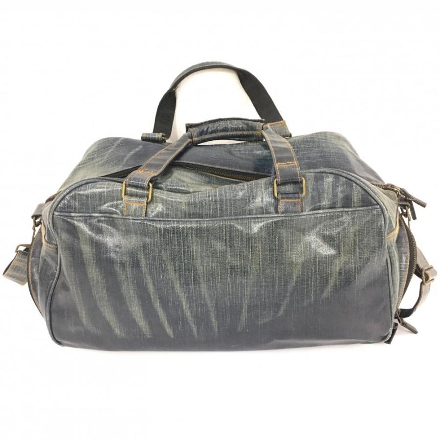 エドウィン 2WAYビッグボストンバッグ ネイビー系 デニム柄プリント