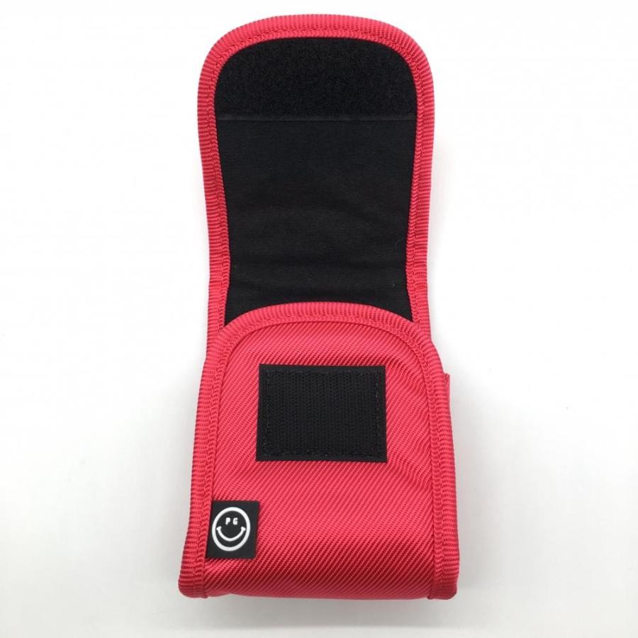 超美品】パーリーゲイツ スコープケース ピンクレッド ポーチ カラビナ