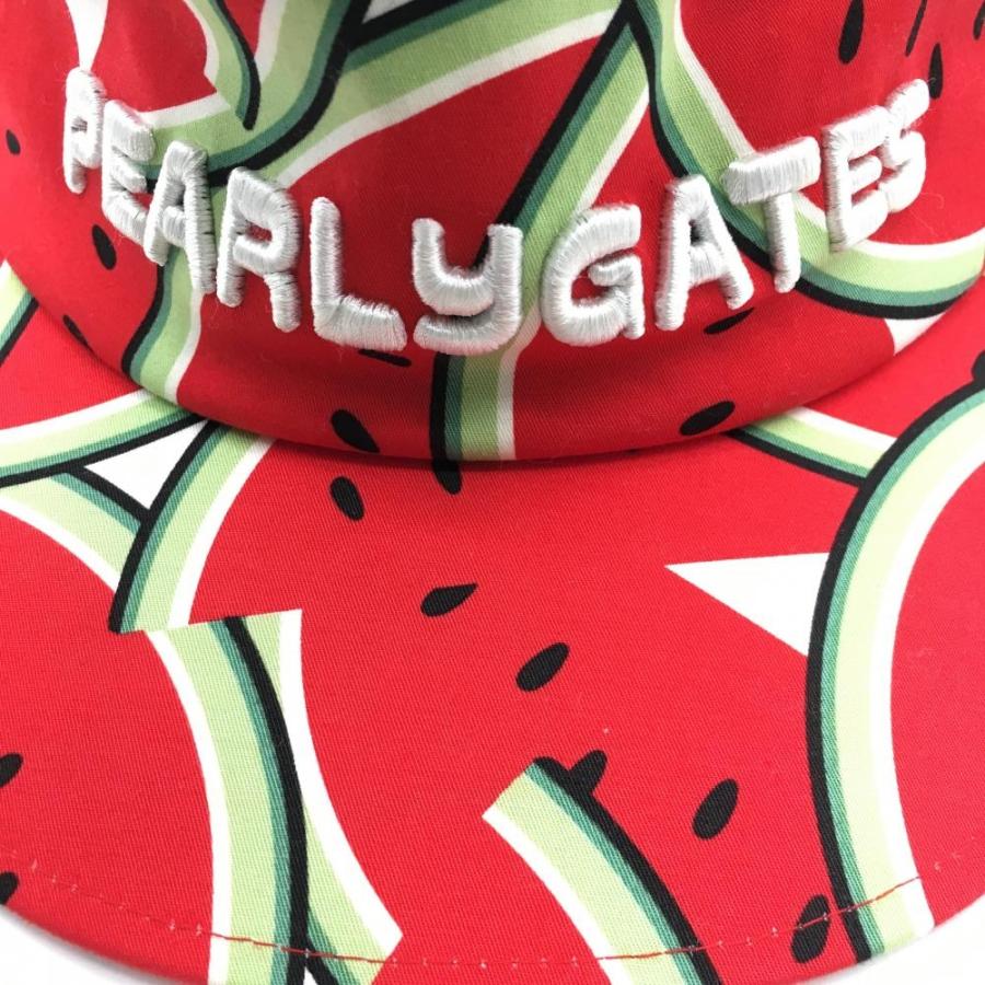 PEARLY GATES（パーリーゲイツ） フラットサンバイザー レッド×黒