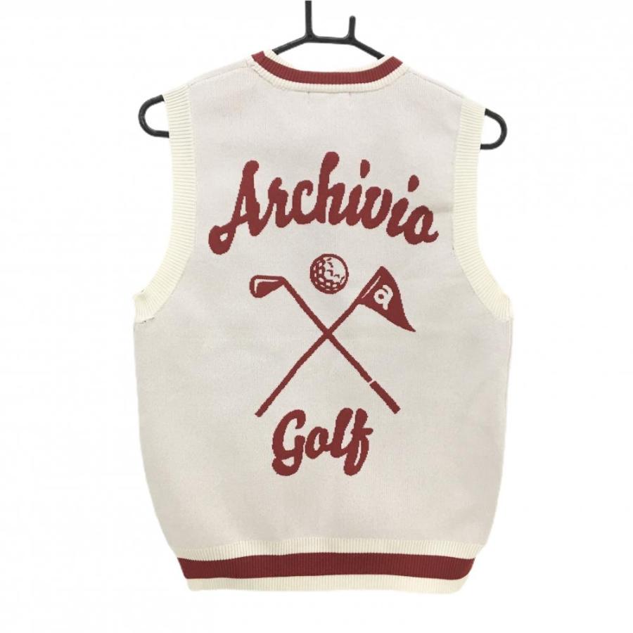 archivio（アルチビオ） 【超美品】アルチビオ ニットベスト 白×レッド