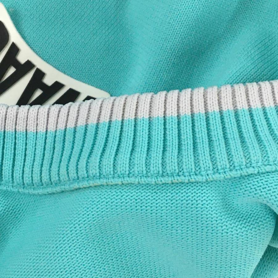 WAAC 【美品】ワック セーター ミントブルー系 ニット ロゴ レディース